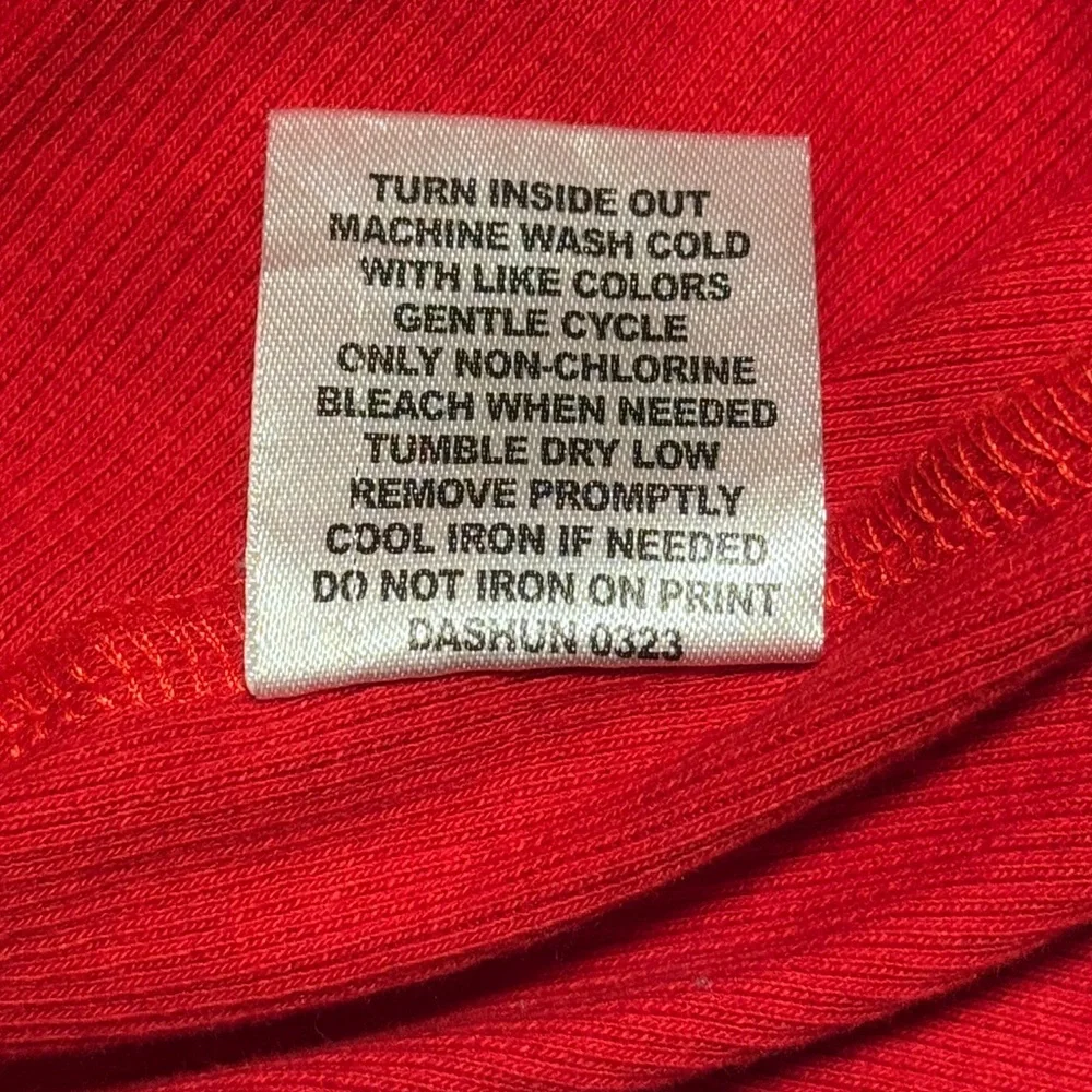 Ed Hardy Red Ribbed Bodycon Dress Size Small Americana Indie Sleaze - Picture 9 of 10